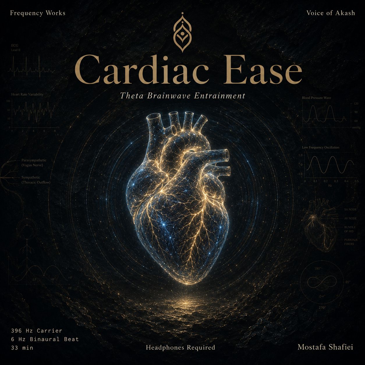 Cardiac Ease — 33-Min Theta Frequency Track for Heart Rate & Blood Pressure Relief